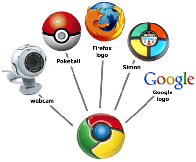 chrome logo elements