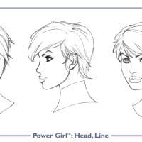 dc con icnchar powergirl head line