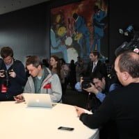 Demonstration of the iPhone 4 for the Verizon network (Photo: Courtesy of Verizon).