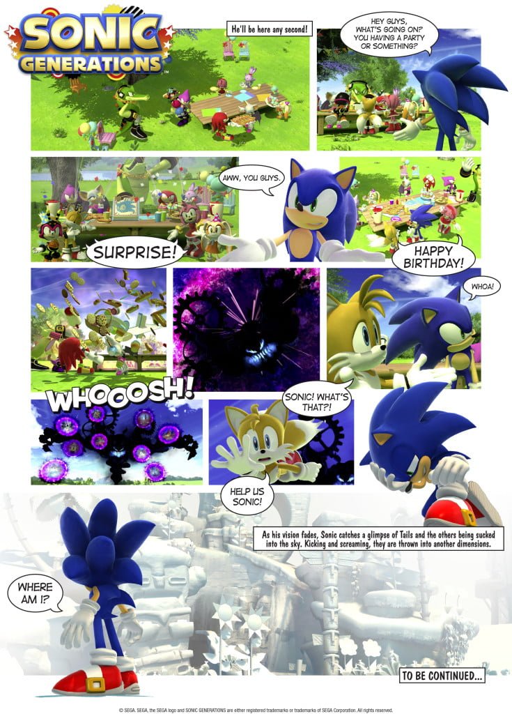 sonic generations comic strip