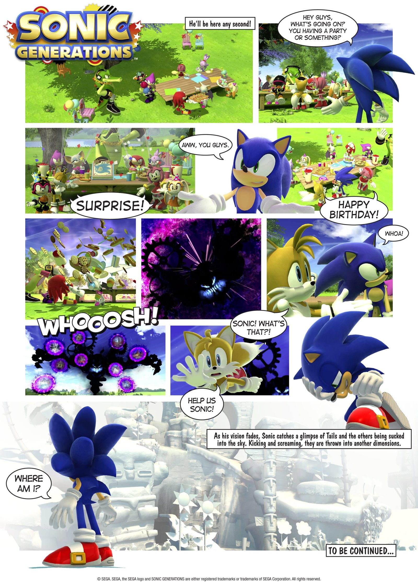 sonic generations comic strip