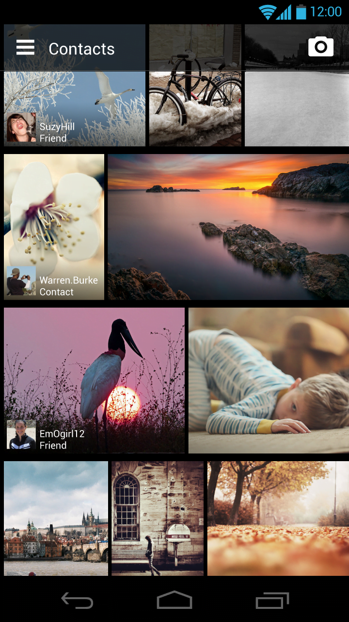 flickr android contacts