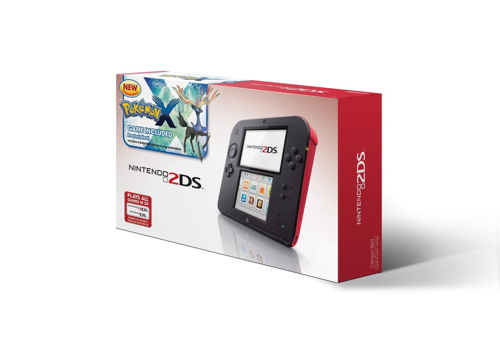 Red Nintendo 2DS - Pokémon X bundle