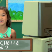 Kids react to an old computer 001