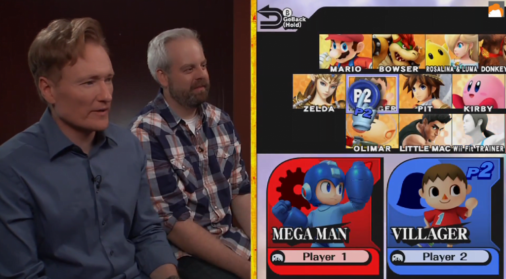 Conan plays SSB for WiiU 001