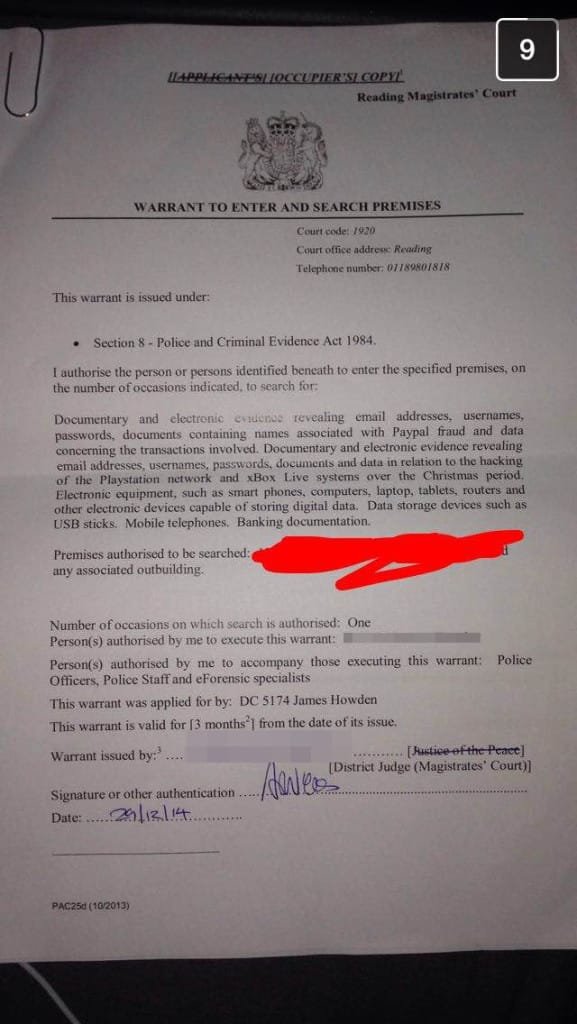 vinnie omari search warrant 001