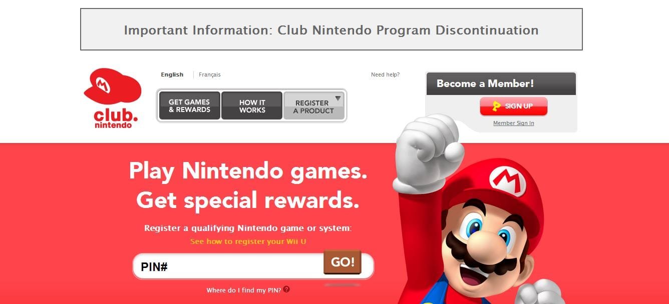 Club Nintendo: Program Discontinuation