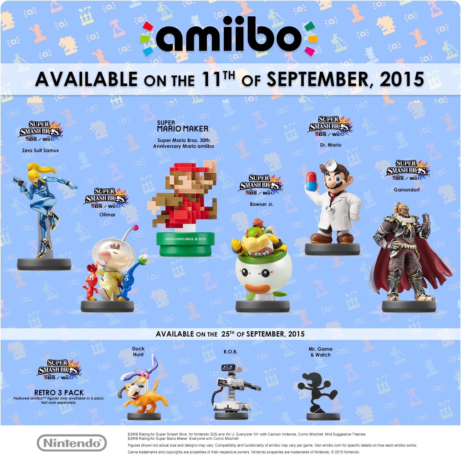 New amiibo figures coming in September