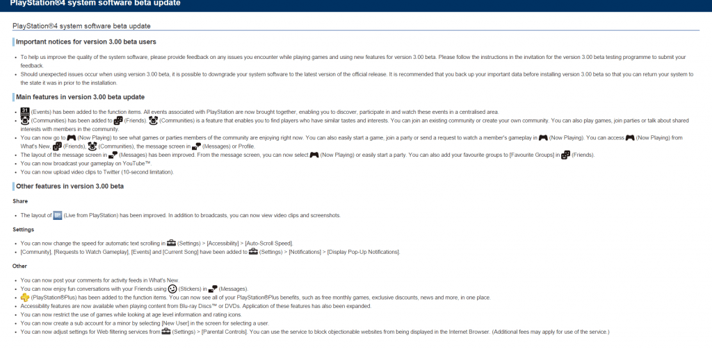 Details of the PS4 v3.0 firmware update come to light