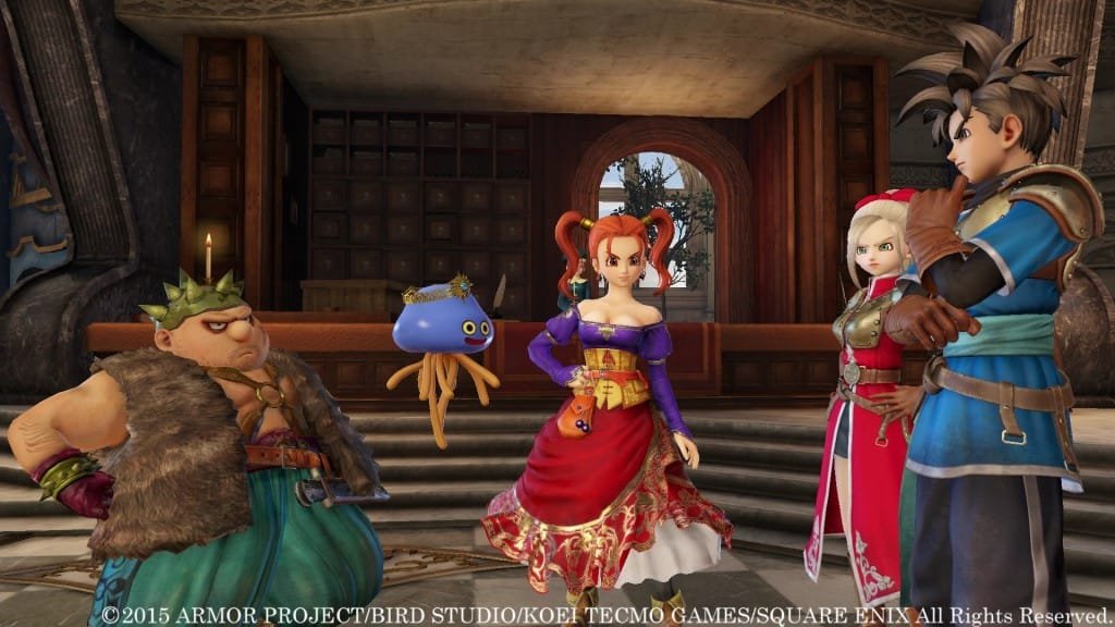 El rey Doric presenta a los personajes de Dragon Quest Heroes