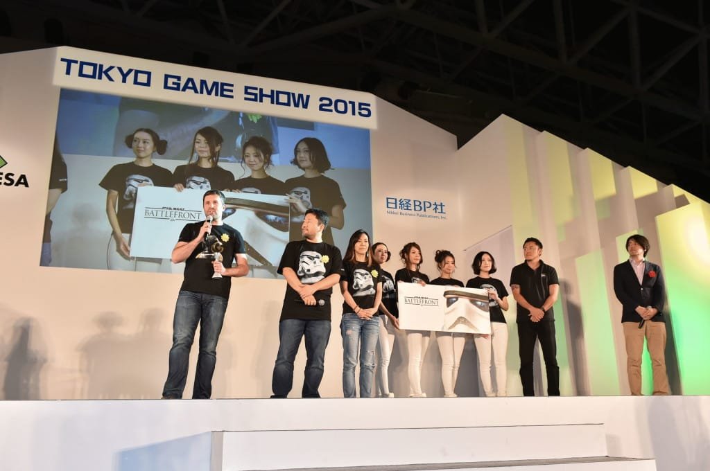 The winners of the Future Division of the Japan Game Awards 2015
