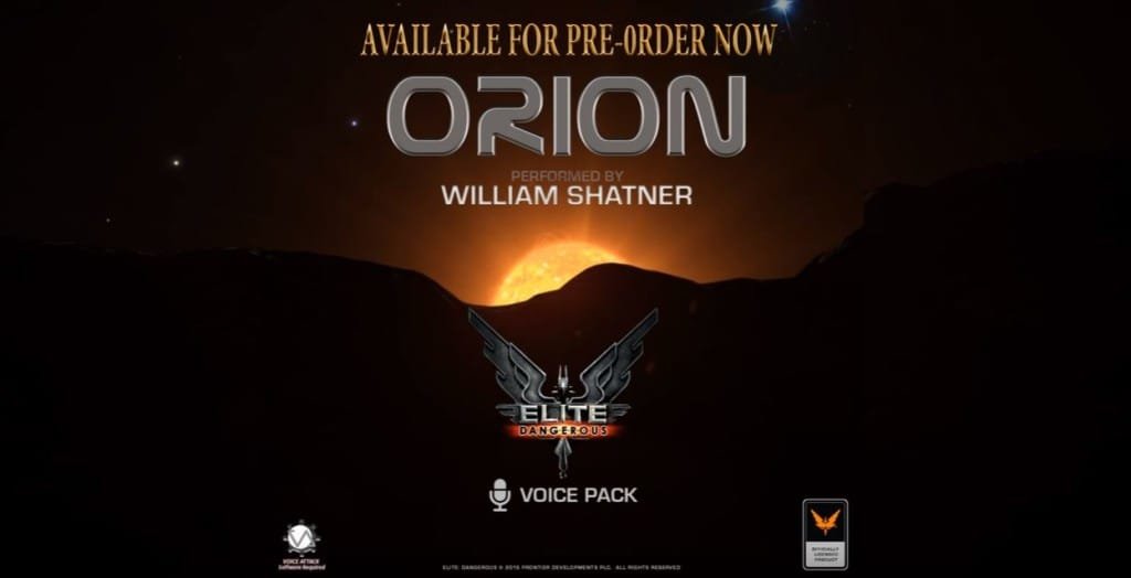 vWilliam Shatner traerá su voz al juego de simulación espacial Elite: Dangerous