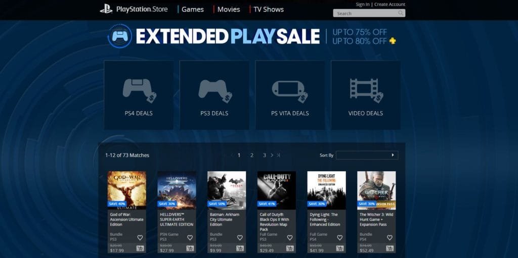 Game discounts continue at the PlayStation Store