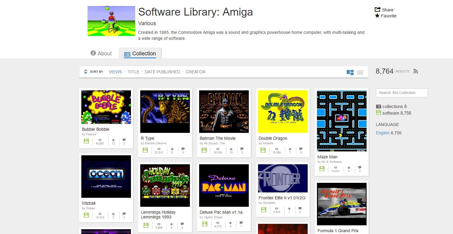 Internet Archive now offers more than 2000 Commodore Amiga games for free