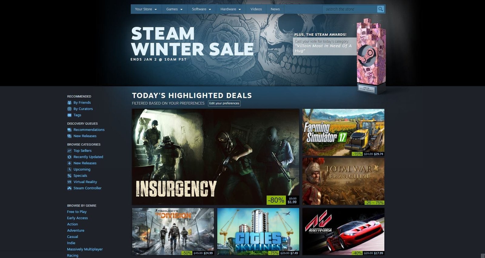 Steam Awards & Winter Sale