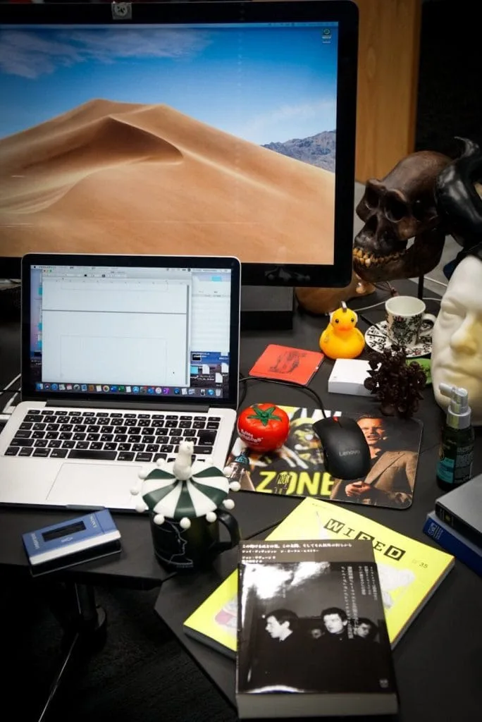Kojima's desk