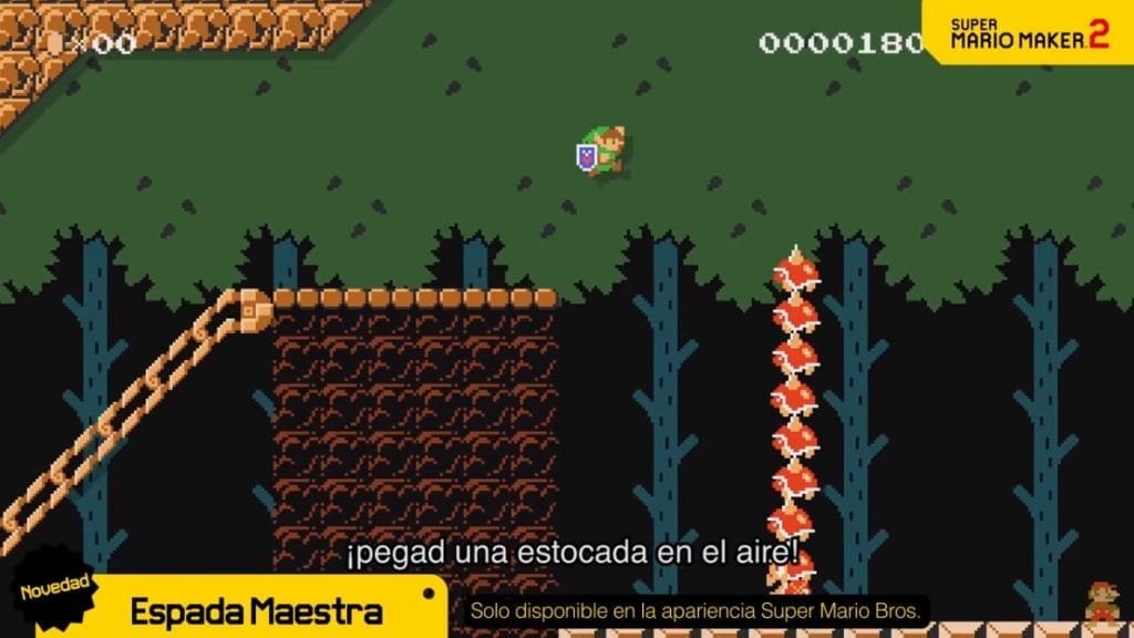 Super Mario Maker 2 / Update ver. 2.0 / Master Sword - Link