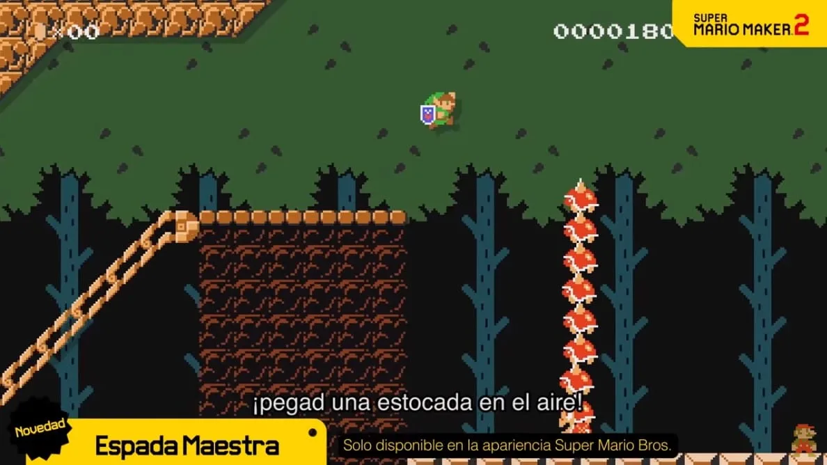 Super Mario Maker 2 / Update ver. 2.0 / Master Sword - Link