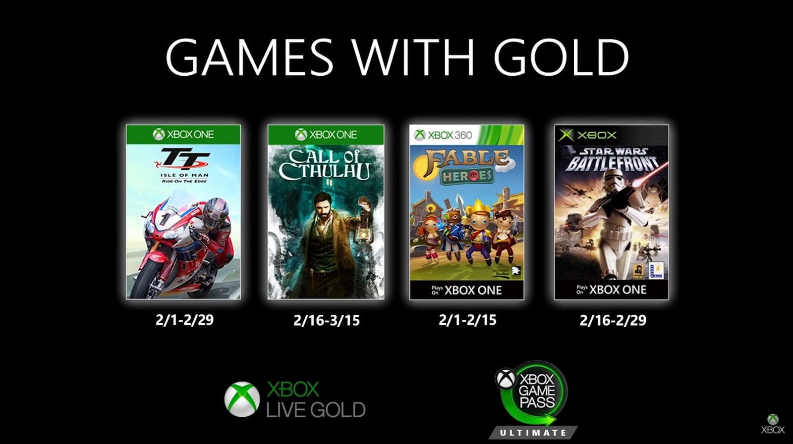 February 2020 Games with Gold