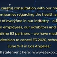 E3 2020 cancelled