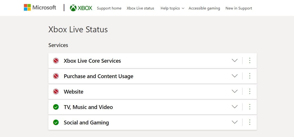 Xbox Live - Status - Mar. 14, 2020