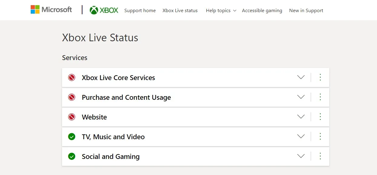 Xbox Live - Status - Mar. 14, 2020