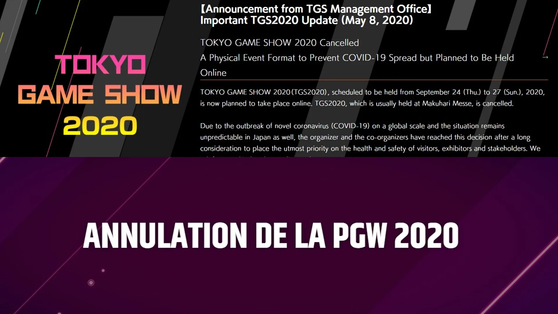 Tokyo Game Show 2020 | Paris Games Week 2020