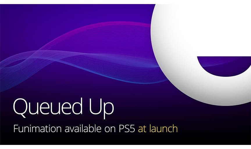 Anuncio de la app Funimation para el PS5