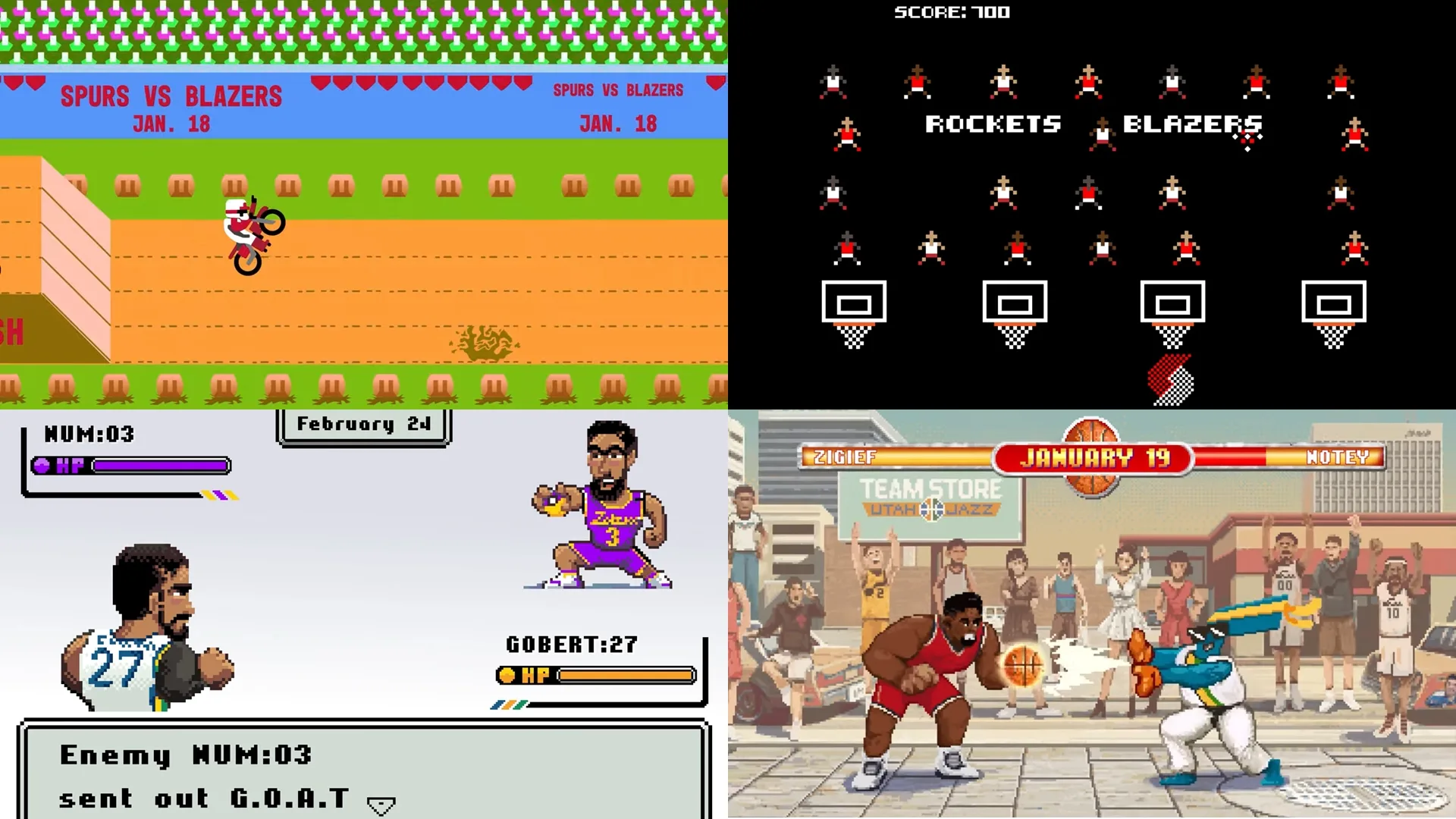 Portland Trail Blazers | Utah Jazz | Retro Gaming Tribute