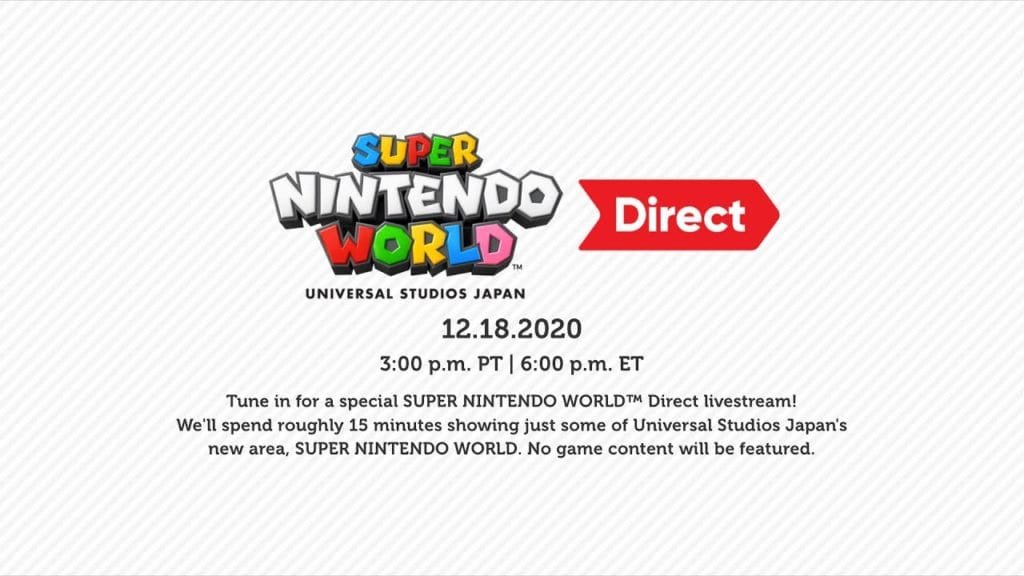 Super Nintendo World Direct - 2020.12.18