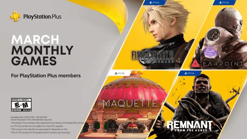 PS Plus March 2021