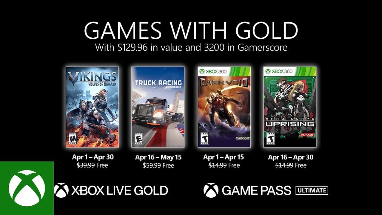 Xbox Games with Gold April 2021