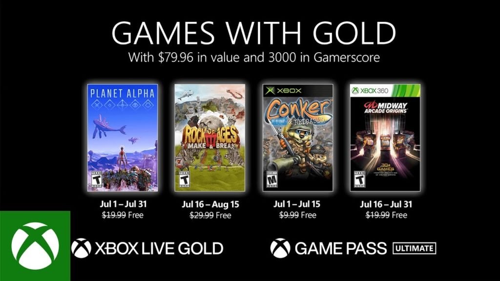 Xbox Games with Gold July 2021