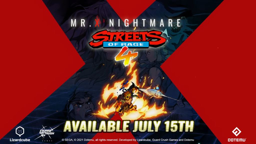 Streets of Rage 4 Mr. X Nightmare DLC - Survival Mode & Release Date Announcement