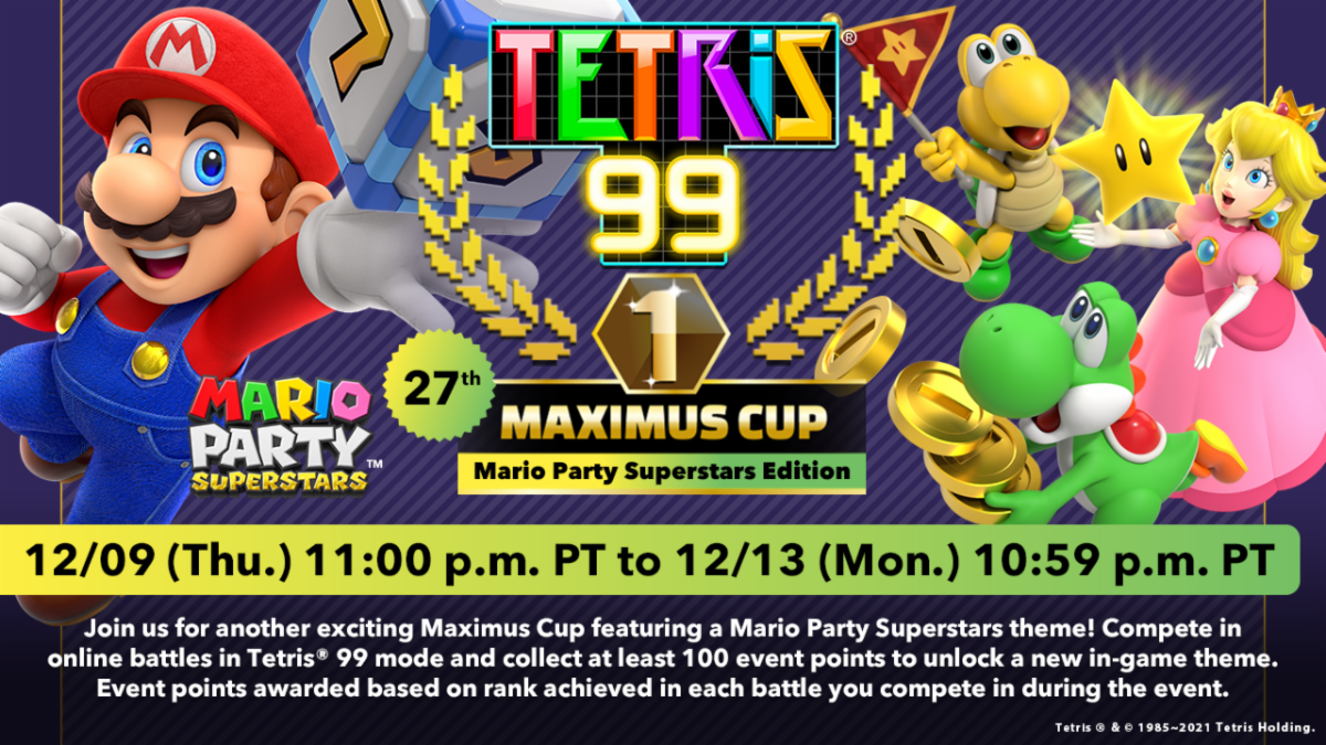 Tetris 99 27th Maximus Cup Mario Party Superstars Edition