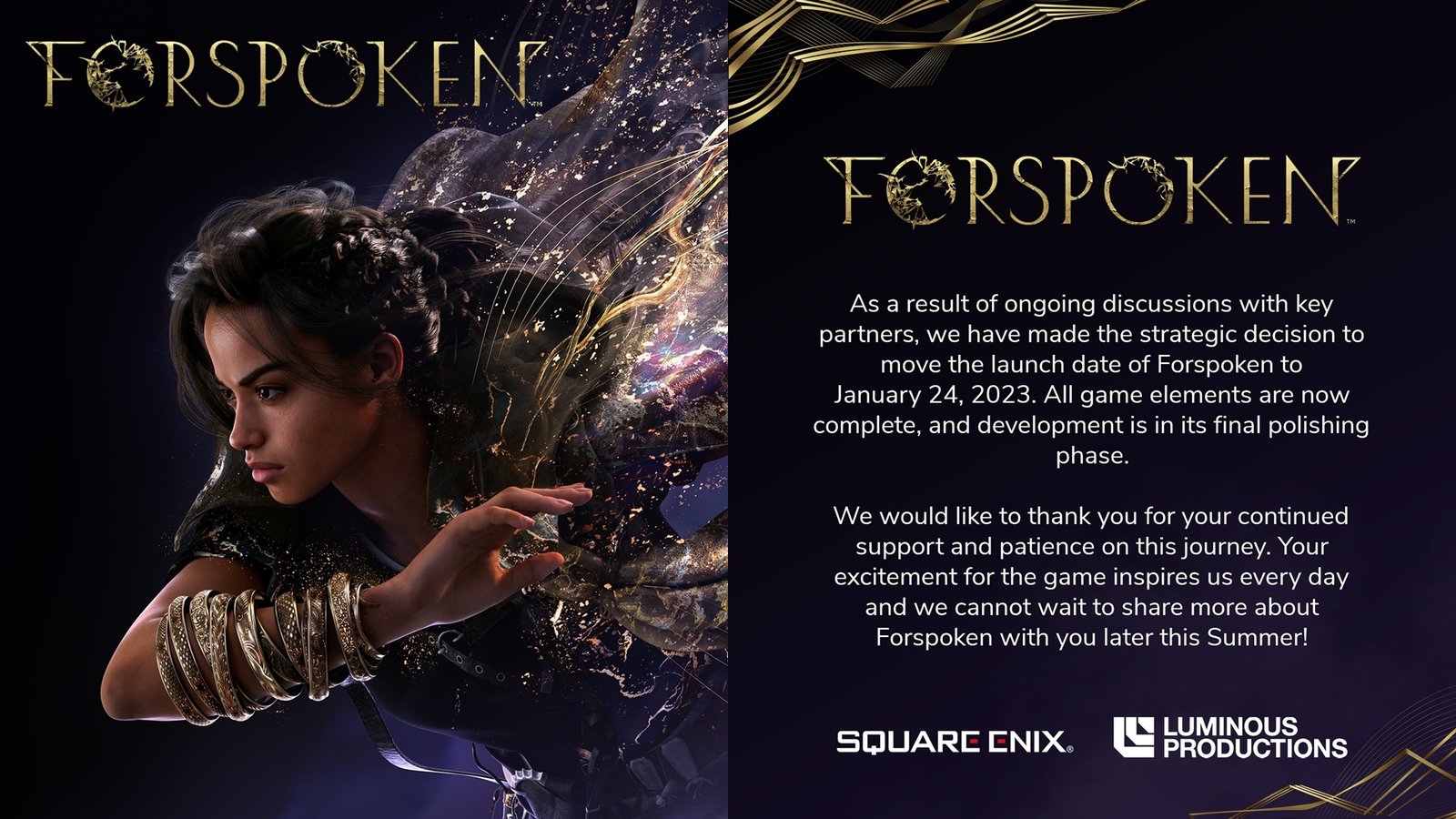 Forspoken retrasado hasta enero de 2023