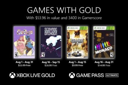 Xbox Games with Gold August 2022