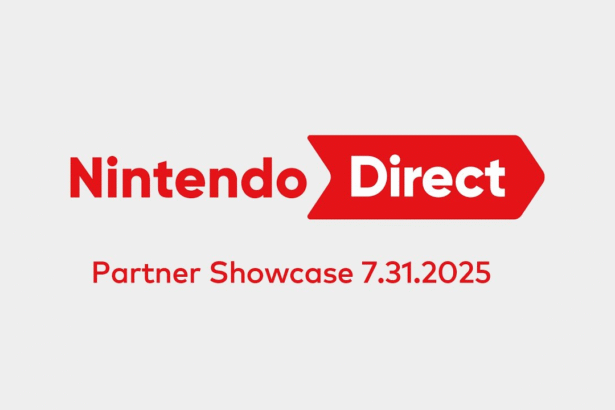 A Nintendo Direct Partner Showcase 7.31.2025 logo with red text